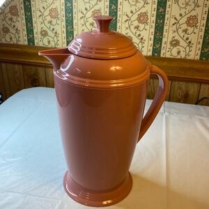 Homer Laughlin Fiesta Rose Plastic Thermos Carafe with Lid